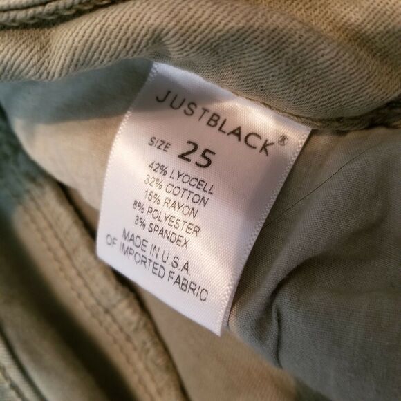 Just Black Womens Jeans Pants Size 25 Green Stretch Tapered SF67 - Picture 8 of 8